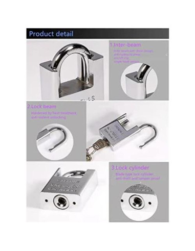 Candado de Cadena de Seguridad Genérico 50cm Acero Endurecido