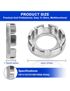 Llave de Radios de Bicicleta Ptiysta 6-en-1 Acero 3.89 cm 2