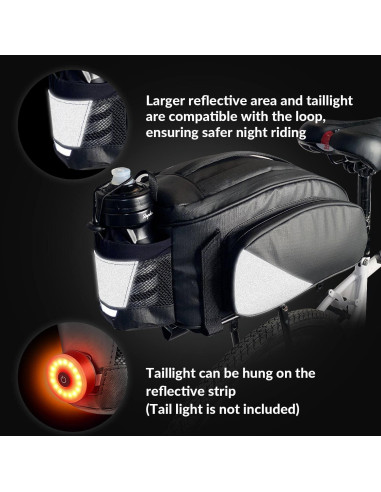 Bolsa de Soporte Trasero WOTOW 12L Impermeable para Bicicleta