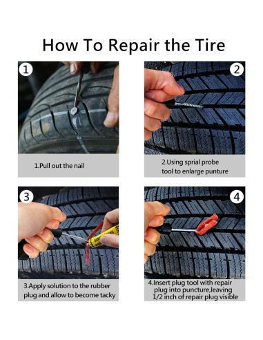 Kit de Reparación de Neumáticos BELIEFLUO - 10 Piezas