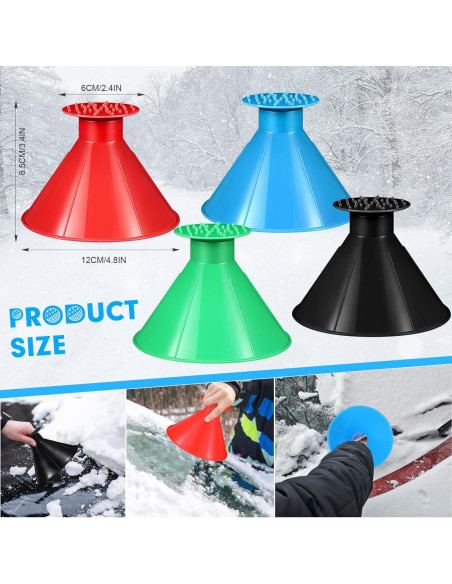 Raspadores de Hielo para Parabrisas Gisafai 24 Pcs Colores