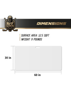 Alfombra de Tiro ACE HOCKEY 76.2x152.4 cm - Hielo Sintético 2