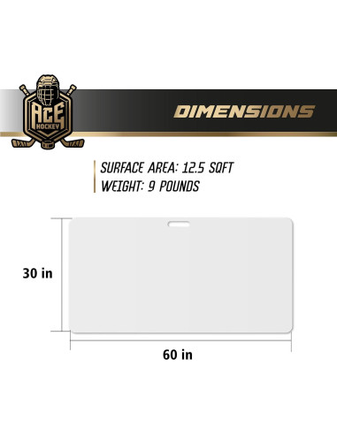 Alfombra de Tiro ACE HOCKEY 76.2x152.4 cm - Hielo Sintético