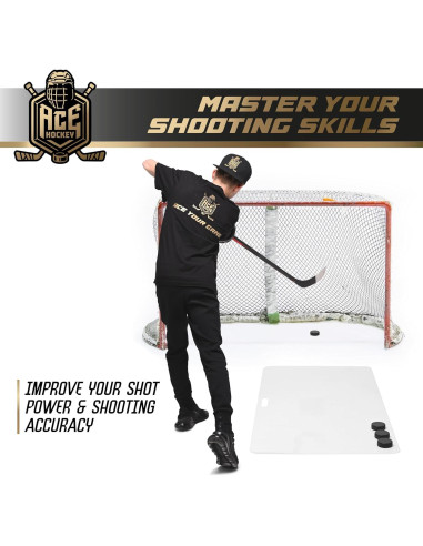 Alfombra de Tiro ACE HOCKEY 76.2x152.4 cm - Hielo Sintético