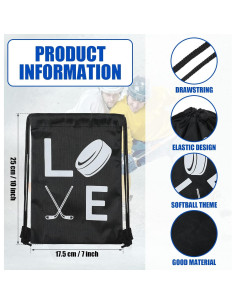 Bolsas de Regalo de Hockey Sinmoe 12 Pcs 17.78 x 25.4 cm 2