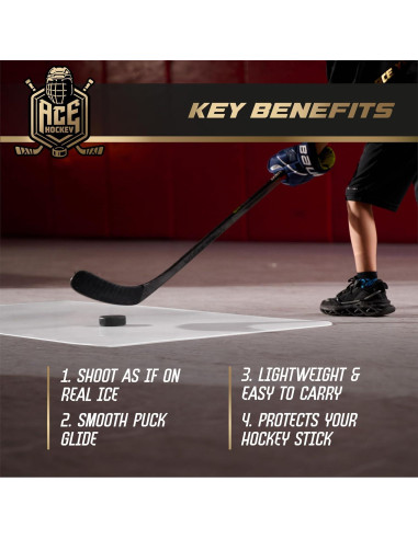 Alfombra de Tiro ACE HOCKEY 76.2x152.4 cm - Hielo Sintético