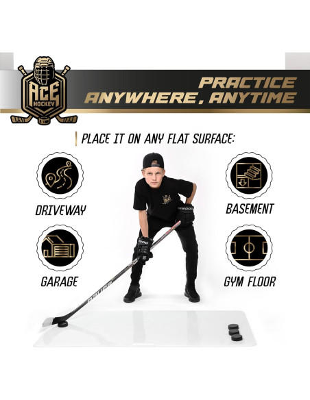 Alfombra de Tiro ACE HOCKEY 76.2x152.4 cm - Hielo Sintético