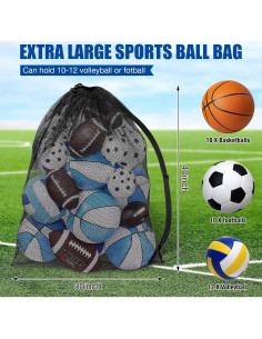 Bolsa de Deporte Shappy 76x102 cm Malla Ajustable 4 Piezas 2
