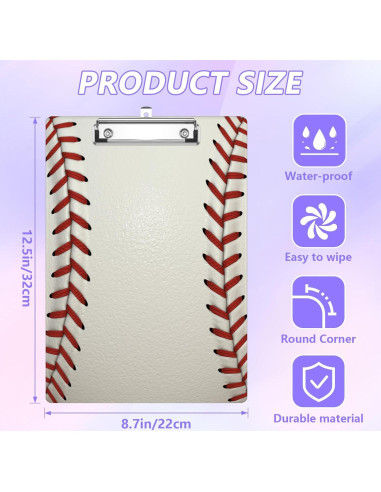 Clipboard A4 EMXION Textura de Béisbol con Clip Metálico