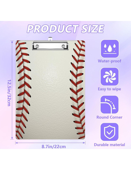 Clipboard A4 EMXION Textura de Béisbol con Clip Metálico