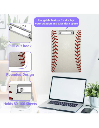 Clipboard A4 EMXION Textura de Béisbol con Clip Metálico