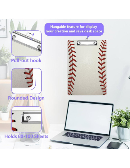 Clipboard A4 EMXION Textura de Béisbol con Clip Metálico