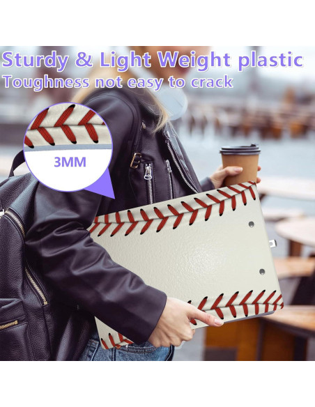 Clipboard A4 EMXION Textura de Béisbol con Clip Metálico