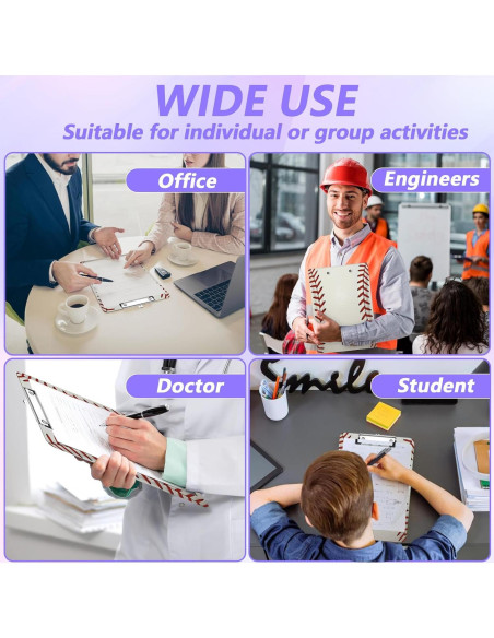 Clipboard A4 EMXION Textura de Béisbol con Clip Metálico