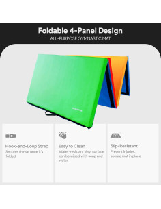 Mat de Gimnasia Plegable BalanceFrom 243.84x121.92 cm 5.08 cm 2