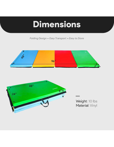Mat de Gimnasia Plegable BalanceFrom 243.84x121.92 cm 5.08 cm