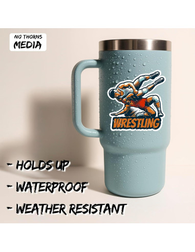 Calcomanía de Lucha 10 cm No Thorns Media - Vinilo Impermeable