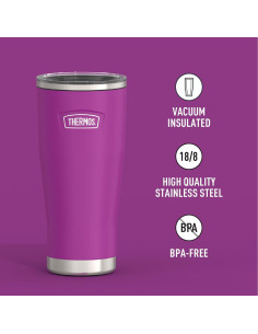 Vaso de Acero Inoxidable THERMOS 24oz Ciruela con Cierre Deslizante 2