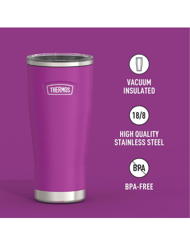 Vaso de Acero Inoxidable THERMOS 24oz Ciruela con Cierre Deslizante