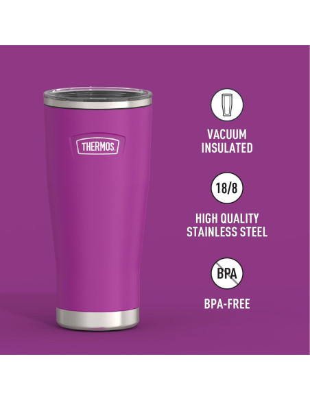 Vaso de Acero Inoxidable THERMOS 24oz Ciruela con Cierre Deslizante