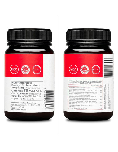 Miel Cruda de Manuka UMF 10+ y 15+ MGO 263 y 514 - 500 g