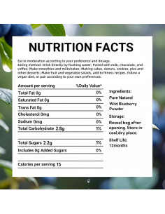 Polvo de Arándano Silvestre 150g - Liofilizado, Sin Azúcar 2