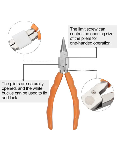 Alicates de Punta de Cadena LEONTOOL 156mm Acero Inoxidable