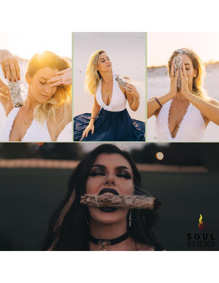 Bastones de Salvia Blanca Orgánica 10 cm - 12 Unidades