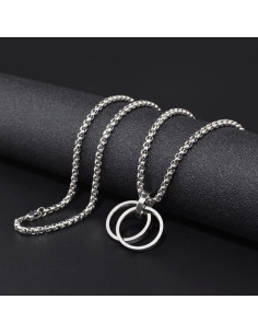 Collar para Gafas de Acero Inoxidable 70 cm Doble Anillo 2