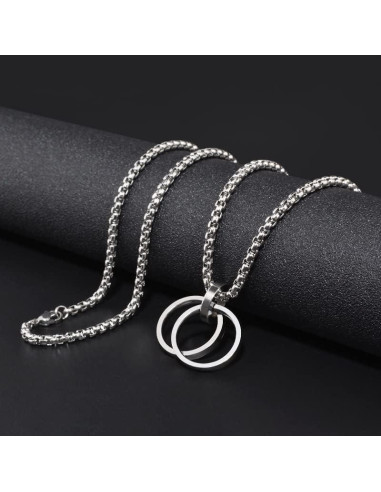 Collar para Gafas de Acero Inoxidable 70 cm Doble Anillo