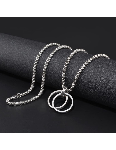 Collar para Gafas de Acero Inoxidable 70 cm Doble Anillo