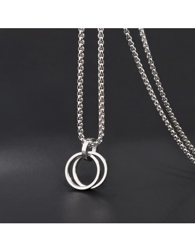 Collar para Gafas de Acero Inoxidable 70 cm Doble Anillo