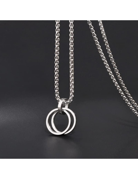 Collar para Gafas de Acero Inoxidable 70 cm Doble Anillo
