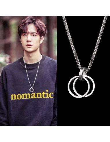 Collar para Gafas de Acero Inoxidable 70 cm Doble Anillo