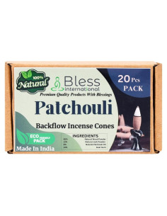 Conos de Incienso de Retroceso Patchouli Bless International - 20 Unidades