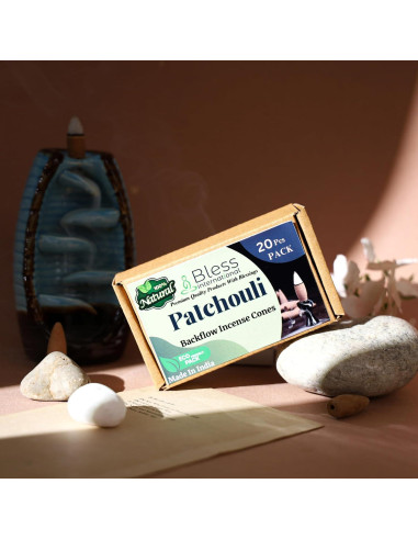 Conos de Incienso de Retroceso Patchouli Bless International - 20 Unidades