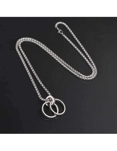 Collar para Gafas de Acero Inoxidable 70 cm Doble Anillo