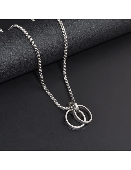 Collar para Gafas de Acero Inoxidable 70 cm Doble Anillo