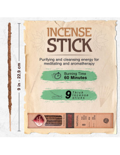 Varitas de Incienso Sagrada Madre Sándalo Natural 8 Pcs 22.86 cm 2