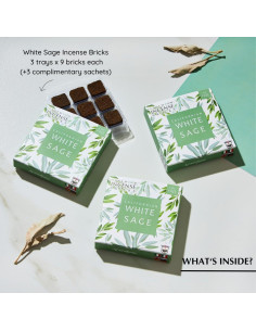 Bloques de Incienso Aromafume Salvia Blanca 27 Unidades 2