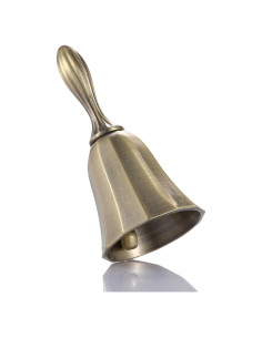 Campana de Mano de Latón XL001 10 cm Súper Ruidosa para Bodas