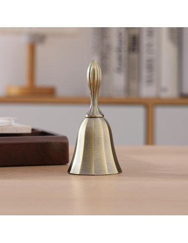 Campana de Mano de Latón XL001 10 cm Súper Ruidosa para Bodas