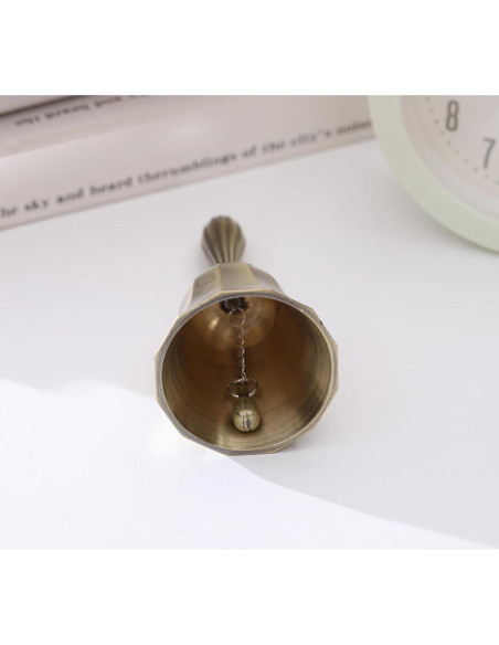 Campana de Mano de Latón XL001 10 cm Súper Ruidosa para Bodas