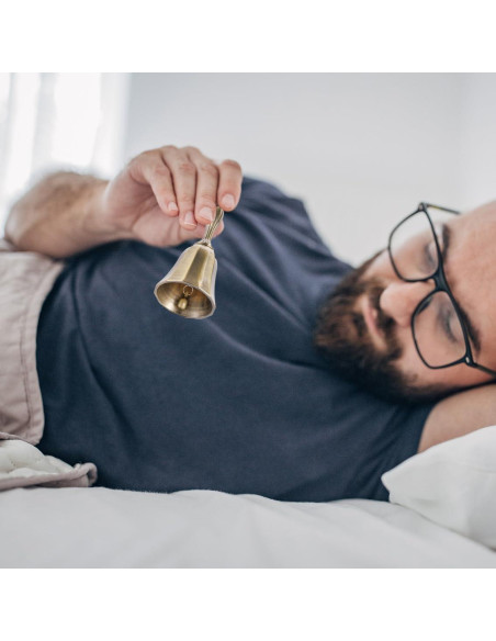 Campana de Mano de Latón XL001 10 cm Súper Ruidosa para Bodas