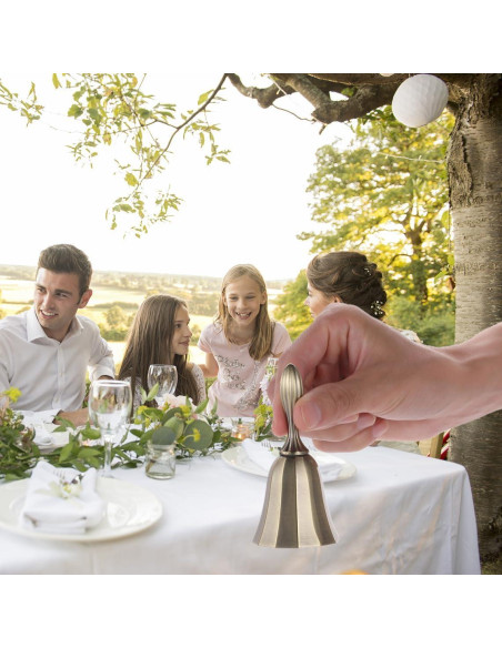 Campana de Mano de Latón XL001 10 cm Súper Ruidosa para Bodas