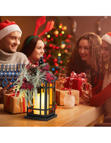 Farol de Metal Vintage N&T NIETING 37 cm LED Decorativo