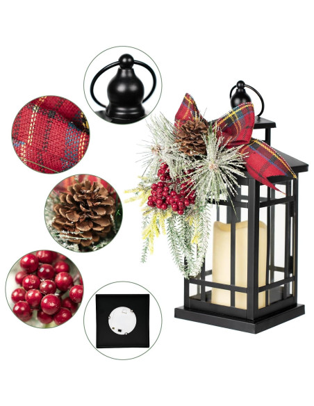 Farol de Metal Vintage N&T NIETING 37 cm LED Decorativo