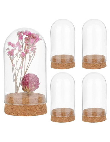 Campanas de Vidrio PH PandaHall 4 Piezas 4.7x8.5 cm