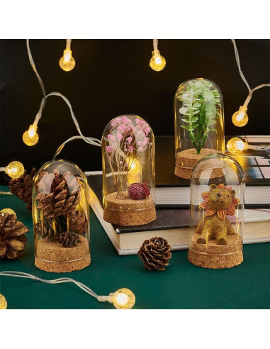 Campanas de Vidrio PH PandaHall 4 Piezas 4.7x8.5 cm