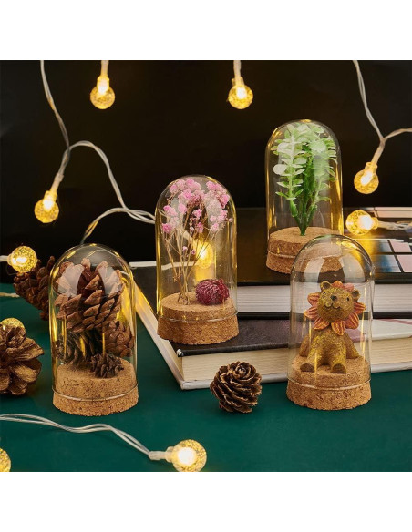 Campanas de Vidrio PH PandaHall 4 Piezas 4.7x8.5 cm